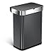 simplehuman 58 Liter / 15.3 Gallon Rectangular Voice and Motion Sensor Automatic Kitchen Trash Can