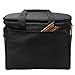 Teamoy Knitting Bag With Divider and Cover, Portable Yarn Storage Organizer for Crochet Accessories and Knitting Needles,Ideal for Knitting Enthusiasts, Black