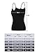 Satinior Women's Cami Camisole Built-In Bra Adjustable Spaghetti Strap Tank Top Padded Cami Tanks (L Size, Black)