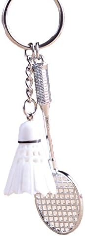 Yxjdress Fashion Keychain With Badminton Key Chain for Car Key Ring/Bag/Purse