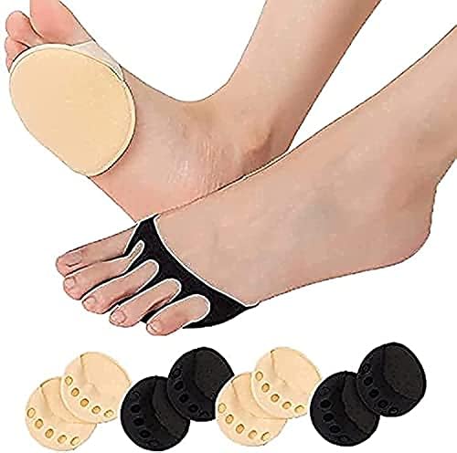 SATINIOR 6 Pairs Toe Topper Socks For Women - No Show, Non Slip, Invisible With Separated Toes
