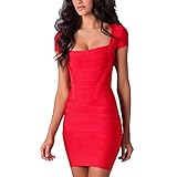 Meilun Women‘’s Bandage Dress Square Neck Bodycon Club Dress