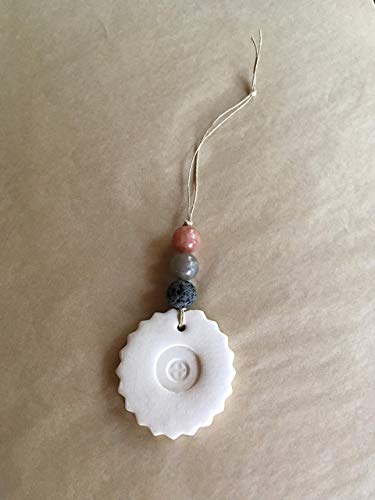 Earth Element Essential Oil Diffuser Astronomy Ornament with Sunstone Moonstone Lava Stones
