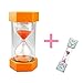 Safe & Simple 5 Minute Sand Timer + Bonus PINK 2 Minute Toothbrush Timer. Large, Durable, Orange Hourglass for Kids + Exclusive Guarantee + Bonuses