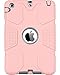 iPad Mini Case, iPad Mini 2 Case, iPad Mini 3 Case, iPad Mini Case for Kids, BENTOBEN Anti-Slip Shockproof Silicone High Impact Resistant Hybrid 3 Layer Protective Case for iPad Mini 1/2/3,Rose Gold