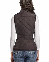 LONGKING Chocolate Women's Vest, Stand Collar