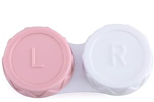 Double Glasses Box Case Box Contact Glasses Cosmetic Storage Beauty Tools Lenses For Men (Pink, One Size) Attractive and prof