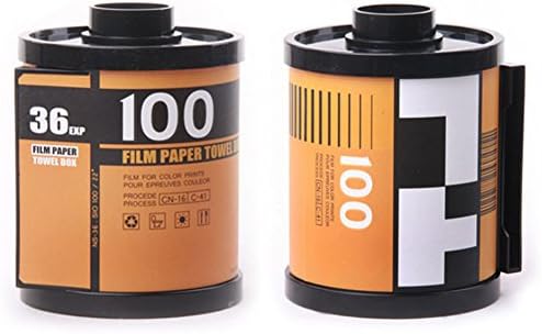 Vintage Classic Film Shaped Tissue Box Covers Paper Holder Container Dispenser (Yellow)