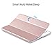 iPad Mini 3 Case,iPad Mini 2 Case,iPad Mini Case,ULAK Slim Bumper Smart Case Stand for Apple iPad Mini 1/2/3 Colorful Clear Back Cover Lightweight with Auto Sleep/Wake Function, Rose Gold