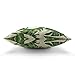 Moslion Palm Leaves Pillow,Home Decorative Throw Pillow Cover Tropical Dense Jungle Palm Leaves Cotton Linen Cushion for Couch/Sofa/Bedroom/Livingroom/Kitchen/Car 18 x 18 inch Square Pillow case