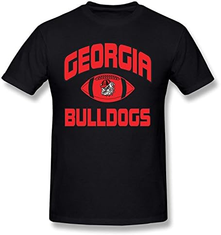 ZHENGMAO Men's Georgia Bulldogs UGA Football Logo T-shirt Red M