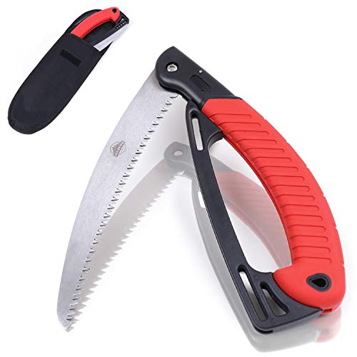 Iceberk | 24 cm Sägeblatt -Klappsäge inkl. Transporttasche – Klappbare Säge für Arbeiten im Garten, beim Camping oder bei anderen Outdoor-Aktivitäten- Handsäge mit einklappbarem Sägeblatt
