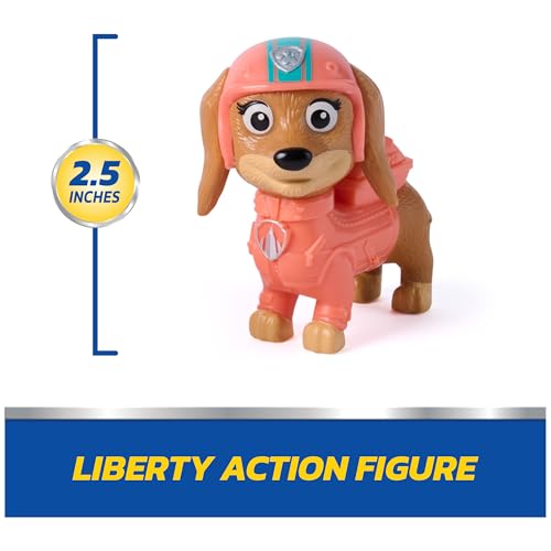PAW PATROL - Motocicleta de resgate da Liberty com boneco (veículo base), detalhes autênticos, motocicleta de brinquedo para crianças a partir de 3 anos