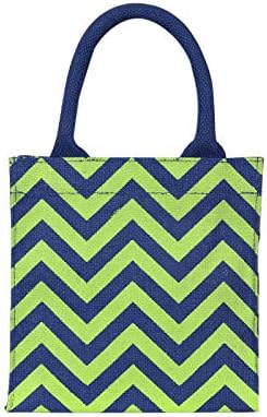 Jute Cottage Zig Zag Lunch Bag | 8 in x 8 in x 5 in