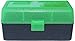 MTM RS-S-50-16T 50 Round Flip-Top Rifle Ammo Box .22 PPC, 6MM PPC, REM BR, USA Made, Clear Green/Black