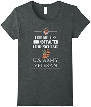 Womens I Did Not Tire, I Did Not Falter I Did Not Fail - US ARMY  Medium Dark Heather