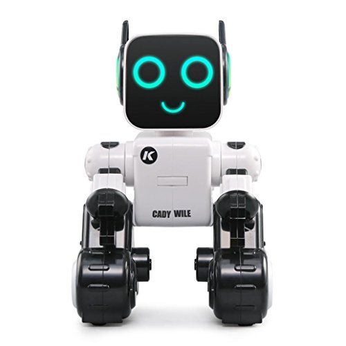 JJRC R4 Cady Wile RC Robot 2.4G Programmable Internactive Sound Sensor Control RC Robots for Kids (White)