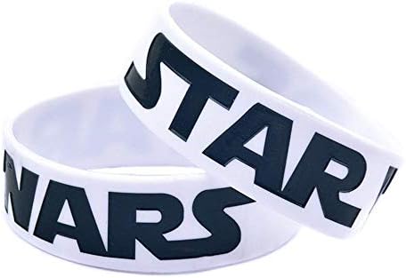 DuDuDu Silicone Bracelets with Sayings 'Star Wars' Rubber Wristbands for Adults and Kids Motivation 1 Inch Set of 10 Pieces Birthday Gift
