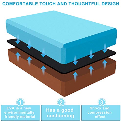 SZOCOOL-Double-Colored-Yoga-Blocks-2-Packs-High-Density-EVA-Foam-Soft-Non-Slip-Supportive-Surface-for-Yoga-Pilates-Meditation-Improve-Strength-and-Aid