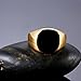 DDLBiz Men Classic Solid Polished Stainless Steel Signet Ring Gold/ Silver ，Size: 7,8,9,10,11,12 (10, Gold)