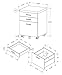Monarch Specialties I 7051 File Cabinet, Rolling Mobile, Storage Drawers, Printer Stand, Office, Work, Laminate, Grey, White, Contemporary, Modern