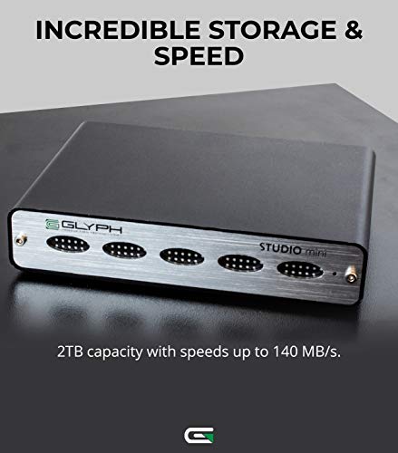Glyph Studio Mini – Externe Festplatten (2000 GB, 5400 RPM, eSATA, USB 3.0, verkabelt, 3.0, 420 Mbit/s) schwarz, Silber – Bild 4