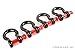 Red Hound Auto 4 Shackles 3/4 Inches Galvanized D Ring Marine Anchor Bow Black with Screw Pin 4.5 Ton