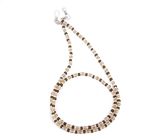 Enking Decorative Glasses Spectacle Eyewear Bead Chain Holder Brown