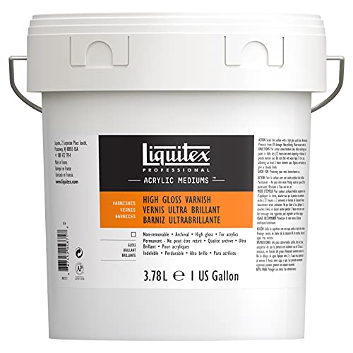Liquitex 5836 Professional hochglänzender Firnis für Acrylfarben, hochelastisch, universell einsetzbarer Schlussfirnis in Archivqualität - 3,78 Liter