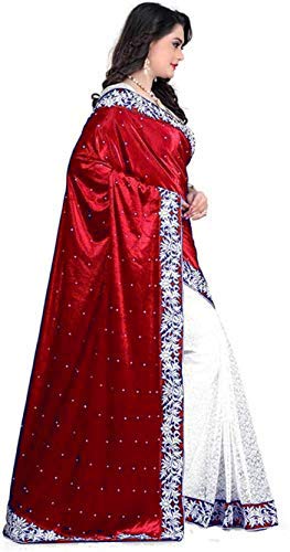dubai creation women's velvet saree with blouse piece