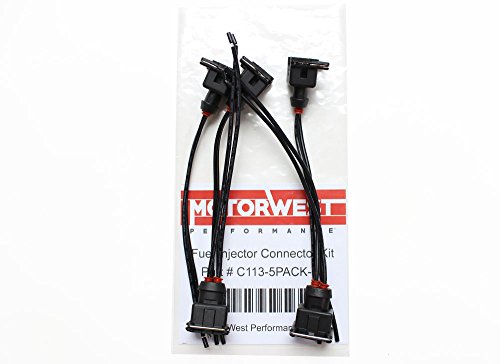 MotorWest Performance C113 - EV1 Female Fuel Injector Connector Set of 5
