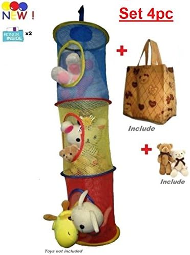 Kids Toy Organizer Easier for Storage Then Storage Bins Storage Baskets Toy Chest Toy Hammock Toy Chain Comes with bonus see photos.