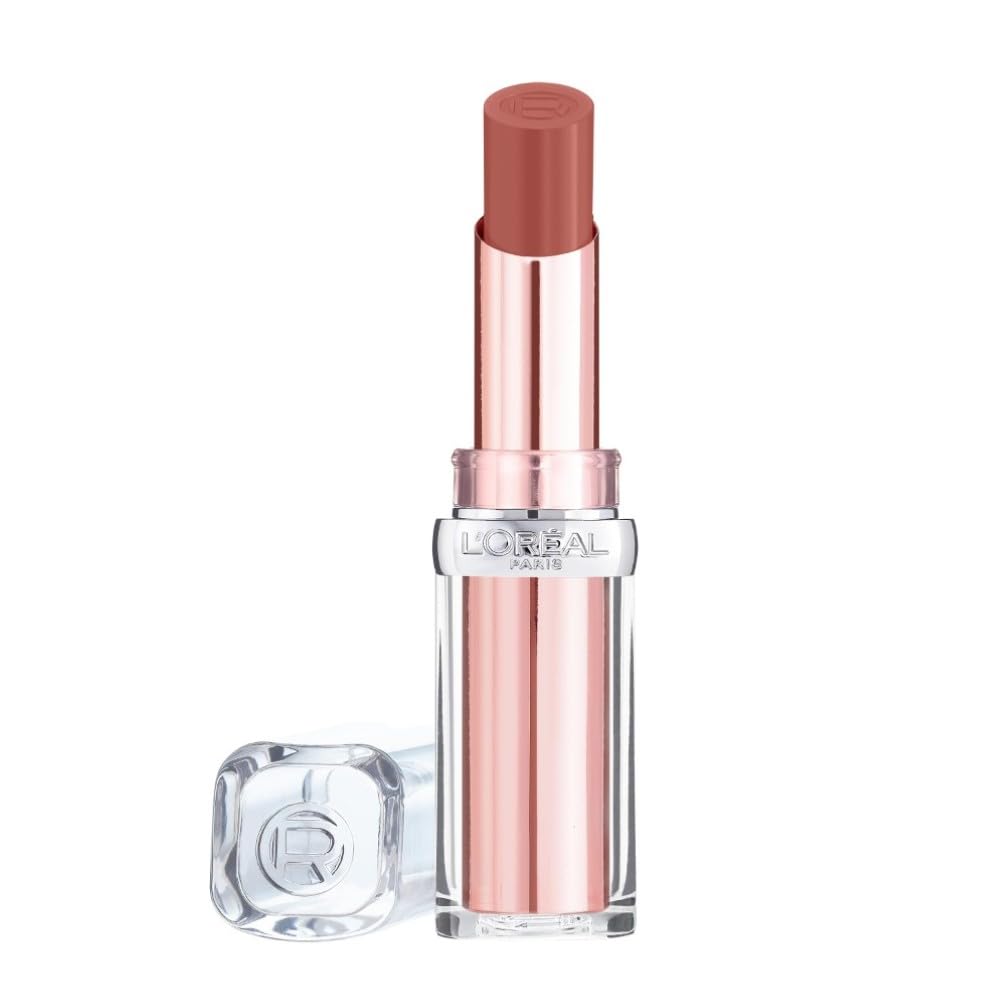 L'Oreal Paris Lipstick, Balm-In-Lipstick, Keep Lips Hydrated and Smooth, Natural-Looking Shiny Finish, Glow Paradise, 191 Nude Heaven?