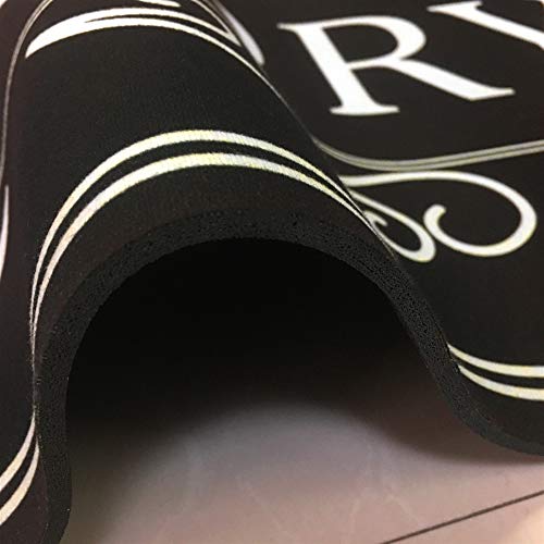 Black Laundry Rug Anti Fatigue Laundry Room Rug Runner 2x4 Crown Carpet Durable Washhouse Mats