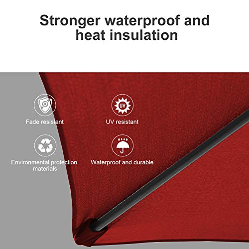 BMOT Ø 300 cm Aluminum Sonnenschirm Marktschirm Gartenschirm Terrassenschirm Sonnenschutz UV 40+ – Bild 4