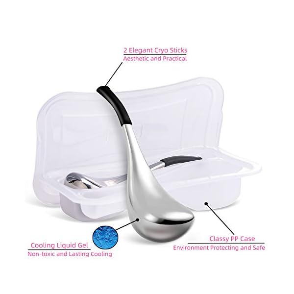 Ice-Globes-Facial-Skin-Care-Tools-for-Women-Face-Eyes-Stainless-Steel-Face-Beauty-Cryo-Sticks-for-Girls-Ladies-Cooling-Massage-Spa-Globes-with-Storage-Case Pfefe Ice Globes Facial Skin Care Tools for Women Face Eyes, Stainless Steel Face Beauty Cryo Sticks for Girls Ladies…