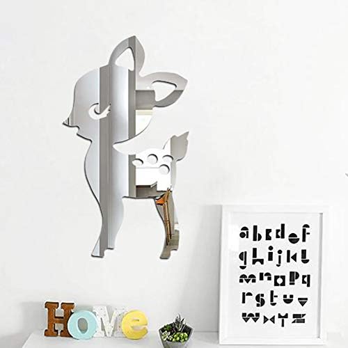 SMILEQ Home Nordic Acrylic Mirror Cartoon Wall Camera Props Kids Room Wall Decoration (B)