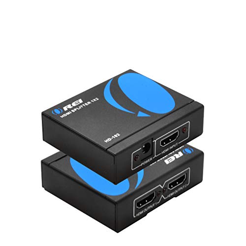 1x2 HDMI Splitter by OREI - 1 Port to 2 HDMI Display Duplicate/Mirror - Powered Splitter Ver 1.3 Cer - //medicalbooks.filipinodoctors.org