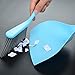 Mini Dustpan and Brush Set - Etable Stylish Sweeping Equipment with Ergonomic Handle for Easy Sofa, Desk, Car Trunk & Seats, Pet House Cleaning - Durable Non-Scratch Angled Bristles for Corners(Blue)