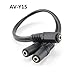 CablesOnline 9 inch Stereo 3.5mm 1-Female to 2-Females Splitter Cable & Gender Changer, (AV-Y15) primary