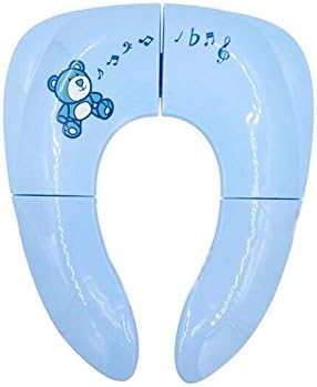 Oumeiou Foldable Travel Potty Seat,Portable Toddlers Potty Seat Child Toilet Training Seat for Babies Kids (Blue)