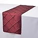 Remedios 12x108 Inch Pintuck Taffeta Table Runner Wedding Decoration Burgundy