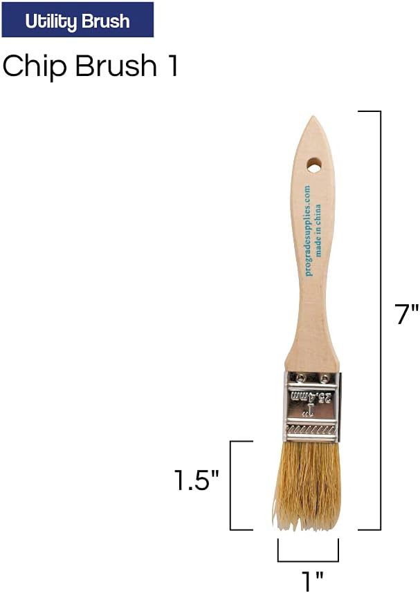 Pro Grade - Chip Paint Brushes - 24 Ea 1 Inch Chip Paint Brush: Kitchen & Dining