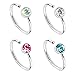 BodyJ4You Nose Rings 20G Hoop Stud 8mm 10mm Surgical Steel Lip Piercing Jewelry Women Girl