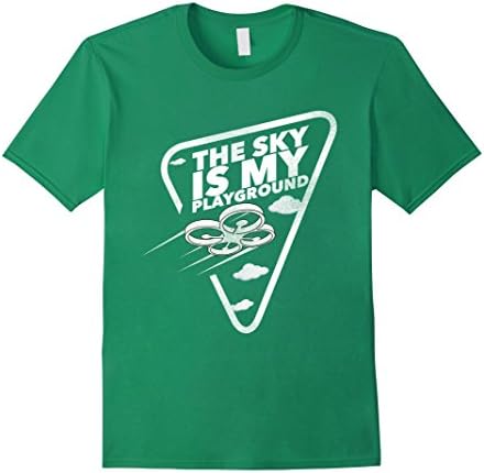 Men's RC Quadcopter Drone Pilot T-Shirt | The Sky Is My Playground Medium Kelly Green