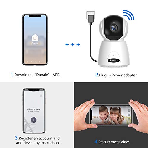 [Newest] Pet Camera, NexTrend 1080P PTZ Wireless WiFi IP Security Camera, Indoor Home Surveillance Camera with Two-Way Audio, Motion Detection, Night Vision, Cloud/TF Card Storage - Thumbnail 6