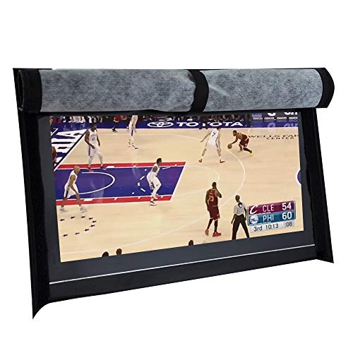 BroilPro Accessories Outdoor 60"-65" TV Set Cover,Scratch Resistant Liner Protect LED Screen Best-Compatible with Standard Mounts and Stands (Black) ...
