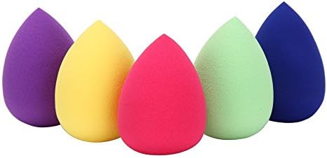Angeltyr 5 Pieces Beauty Blender Sponge for Powder, Concealer and Foundation Applicator - Latex Free Hypoallergenic - Many Kinds of Colors