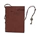 Foxnovo Leather Writing Journal Notebook, Antique Handmade Leather Bound Daily Notepad, Vintage Notebook with PU Cover, Classic Embossed Travel Diary Sketchbook to Write in , Best Gift (Coffee)