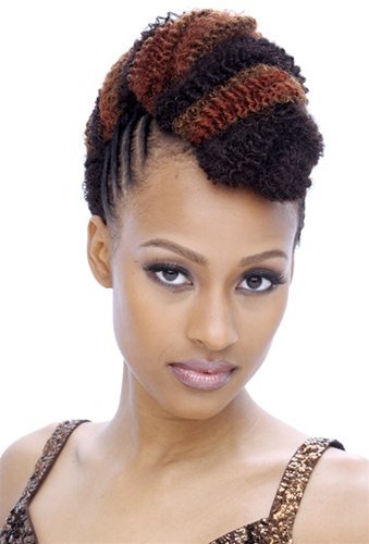 Afro Kinky Bulk 24 Synthetic By Janet Collection 4 Medium Brown